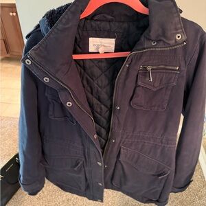 BCBGMaxAzria Women's Dark Blue Utility Jacket